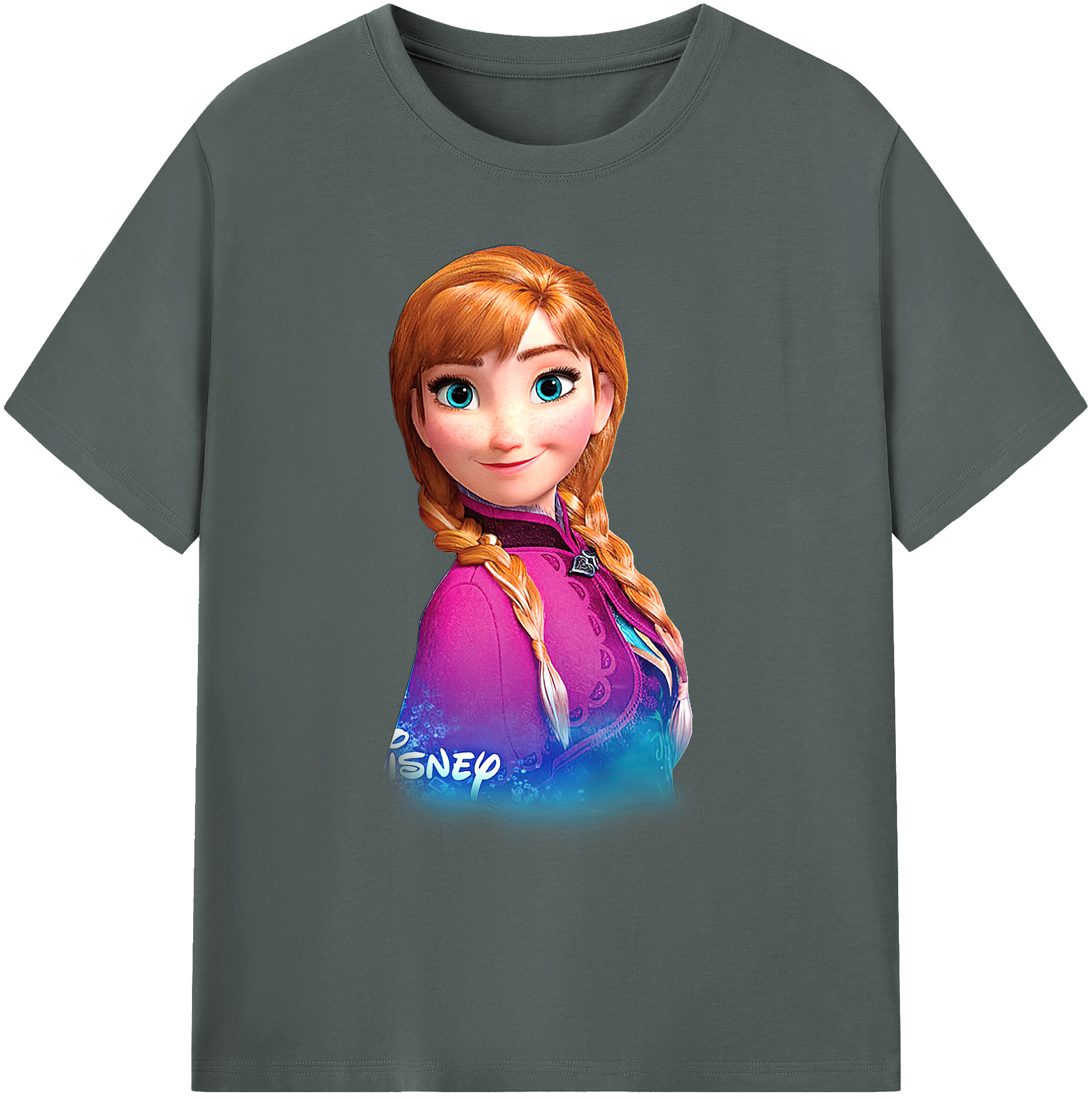 （画像用） アナと雪の女王 アンナ エルサ Frozen Anna Elsa 綿100％ メンズ半袖Tシャツ｜肌触りやわらか＆通気性